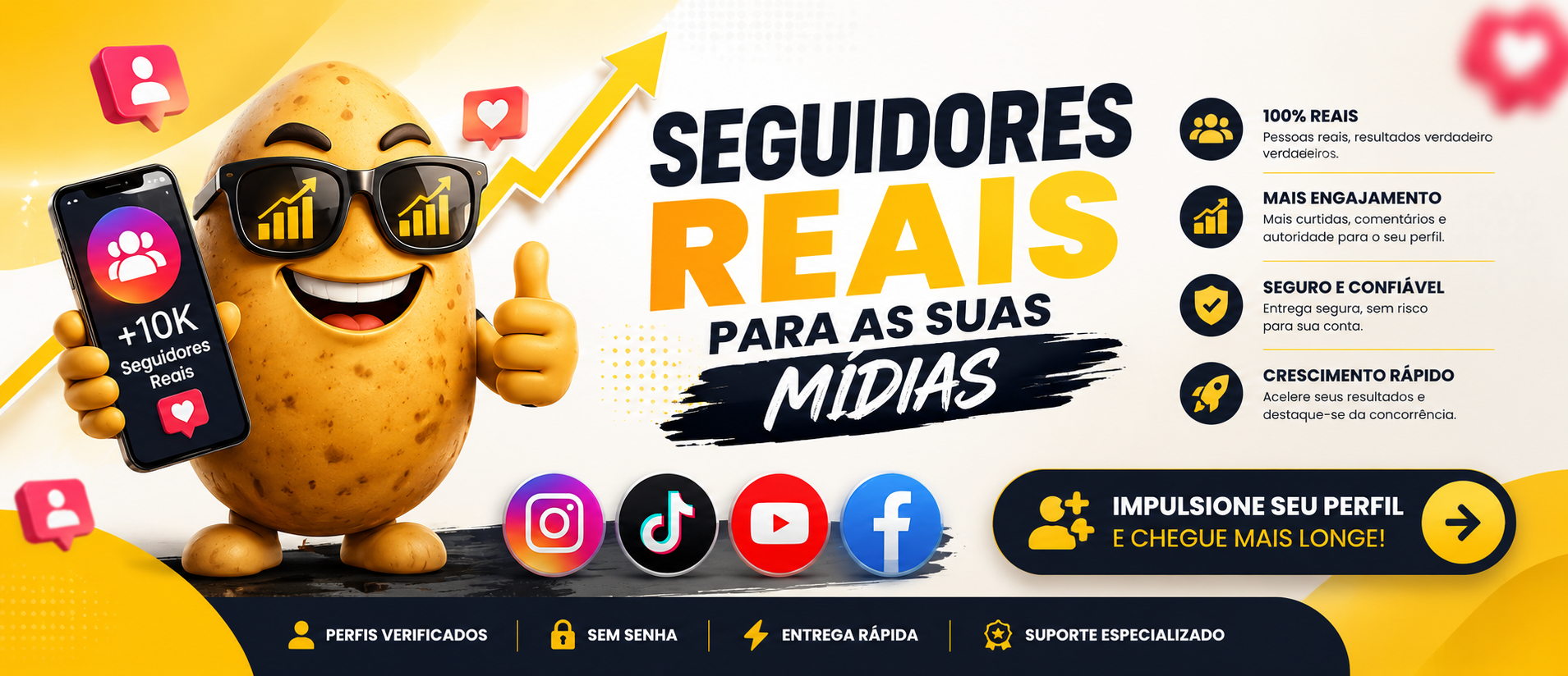 Painel de seguidores